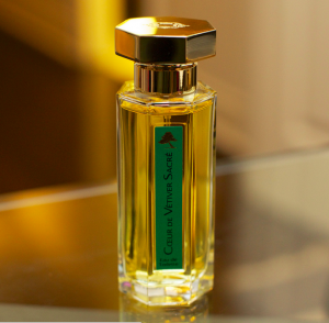 A fragrance advertises its vetiver content. Photo: Victor Wong